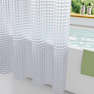 Modern Design Antibacterial Eco-Friendly 3D Embossed EVA <strong>Shower</strong> <strong>Curtain</strong> <strong>Lining</strong> Clear Waterproof Digital Printed Rings - Product Image 2