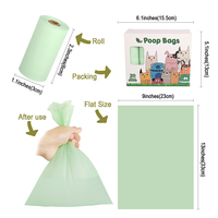 Vente en gros Sac à déchets de merde de chien épais fort étanche parfumé écologique biodégradable compostable avec logo personnalisé