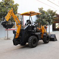 Traktor Backhoe Loader 4x4 EPA 4 Wheel Drive Baru, Traktor Backhoe Loader 4x4 untuk Dijual