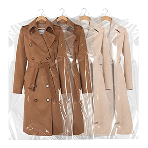 उच्च गुणवत्ता पारदर्शी स्पष्ट पॉली एलडीपे प्लास्टिक परिधान बैग डस्टप्रूफ शादी पोशाक भंडारण सूट कवर - Product Image 2