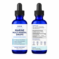 Gouttes Minérales Marines Marque Blanche OEM ODM Formule Personnalisée Emballage pour Marques de Compléments Électrolytes Bien-être et Nutrition