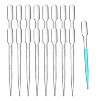 Pack individuel de laboratoire en plastique EO stérile transparent 1ml 2ml 3ml Pipette de transfert compte-gouttes Pasteur
