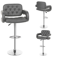 Tabouret de Bar pivotant moderne en cuir rembourré, tabouret de Bar de comptoir de hauteur