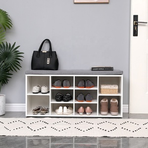 Tủ Để Giày Bằng Gỗ Hiện Đại, Kệ Để Giày Cỡ Nhỏ Kèm Đệm Ghế Mềm - Product Image 2