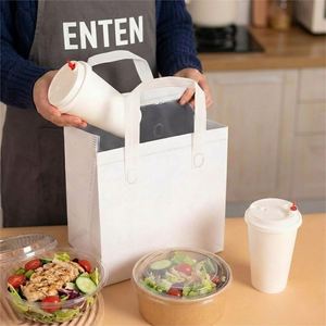 Bolsa Térmica Aislante de Tela No Tejida para Entrega de Alimentos, Bolsa Refrigerante para Llevar Comida con Forro de Papel de Aluminio - Product Image 1