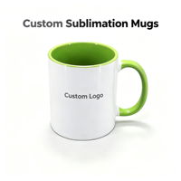 Lot de tasses à sublimation en porcelaine 11 oz, bicolores, vierges, avec revêtement personnalisé, compatibles micro-ondes, sans BPA, pour cadeaux de mariage personnalisés
