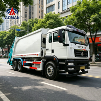 Camion compacteur à châssis Sitrak 6x4 diesel avec boîte de vitesses, capacité de 20 m³, ramasseur de déchets hydraulique pour les travaux d'assainissement urbain