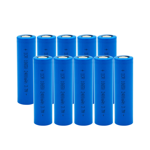 18650 Cylindrical Lithium Ion Cell 3.7V 2400mAh Li-ion Rechargeable Battery for Remote Control Factory Direct Long Durition Flat