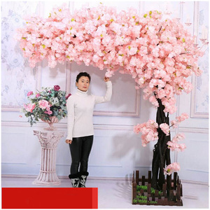 Arco Nuziale con Decorazioni di Fiori di Ciliegio Artificiali, <span class=keywords><strong>Albero</strong></span> di Ciliegio Artificiale su Larga Scala in Fibra di Vetro Rinforzata e Ispessita - Product Image 1