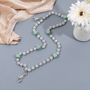 Sfera da discoteca quadrata con perline a strati ciondolo <span class=keywords><strong>Jeans</strong></span> con cintura tascabile catene Custom di perline di strass di lusso a catena per uomo donna regalo - Product Image 4