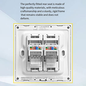 Plaque <span class=keywords><strong>murale</strong></span> réseau LAN de haute qualité, type 86, universelle, 1/2/3/4 ports, panneau <span class=keywords><strong>RJ45</strong></span>, <span class=keywords><strong>prise</strong></span> <span class=keywords><strong>murale</strong></span> pour ordinateur, fabricant, Cat5e/6 - Product Image 2