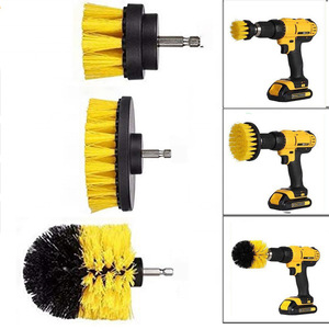 Wosai perceuse <span class=keywords><strong>visseuse</strong></span> électrique, brosses propres pour tapis en verre, pneu de voiture, brosses en Nylon, outils électriques, 3 pièces - Product Image 3