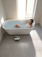 Tapis de massage portable chauffant pour bain à bulles, rectangulaire, amélioré, anti-bruit, pour baignoire et spa, 6 vitesses, sans fil
