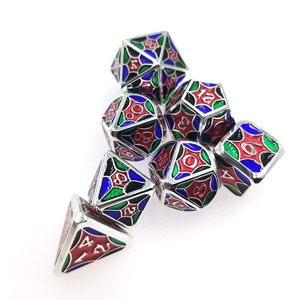 Juego de Dados de Esquina Redondeada de Veinte Caras para Juegos de Rol DND, <span class=keywords><strong>Serie</strong></span> Estrella Personalizada al por Mayor - Product Image 3