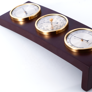 Внутренний лабораторный гигрометр барометр термометр 3-в-1 аналоговая деревянная метеостанция - Product Image 6