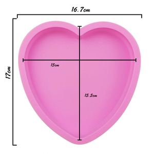 Heart Shaped Silicone Cheesecake Baking Pan, DIY Heart Silicone Baking Mold, Non-stick Cake Base Kitchen <b>Bakeware</b> Tool - Product Image 2