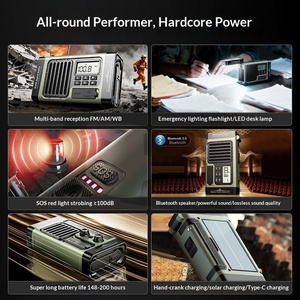 WARSUN M390 Rampenpreventie Handbediende Generator Radio Noodverlichting Zaklamp Verlichting Zonne-energie Overlevingsuitrusting - Product Image 3