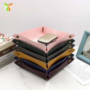 High Quality Sundery Organizer PU Leather Storage Boxes Water-resistant Storage <strong>Tray</strong> <strong>for</strong> Home <strong>Decor</strong> - Product Image 3