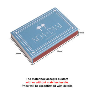 Petites boîtes d'allumettes de mariage simples et personnalisables de haute qualité en gros de nice manufactory - Product Image 3