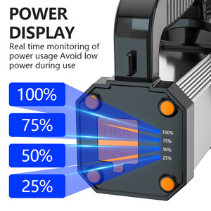 LED Hand Held Search Light Powerful Outdoor Lighting Long Distance Waterproof <b>Rechargeable</b> Searchlight <b>Flashlight</b> - Product Image 5
