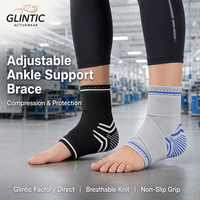 Attelle de cheville réglable, élastique, respirante et antidérapante en Spandex et Nylon, confortable, pour la course et le fitness