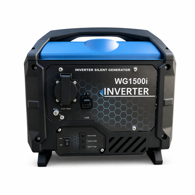 WG1500i 1200W Portable Inverter Generator 120V Dual Voltage 50Hz 68dB Quiet 5L Tank 4H Runtime for Camping RV Home Emergency