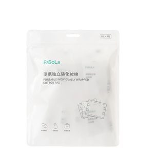 FaSoLa Mini Makeup Remover Pads White Non Woven Fabric Disposable Double Sided For Face Travel Pack - Product Image 5