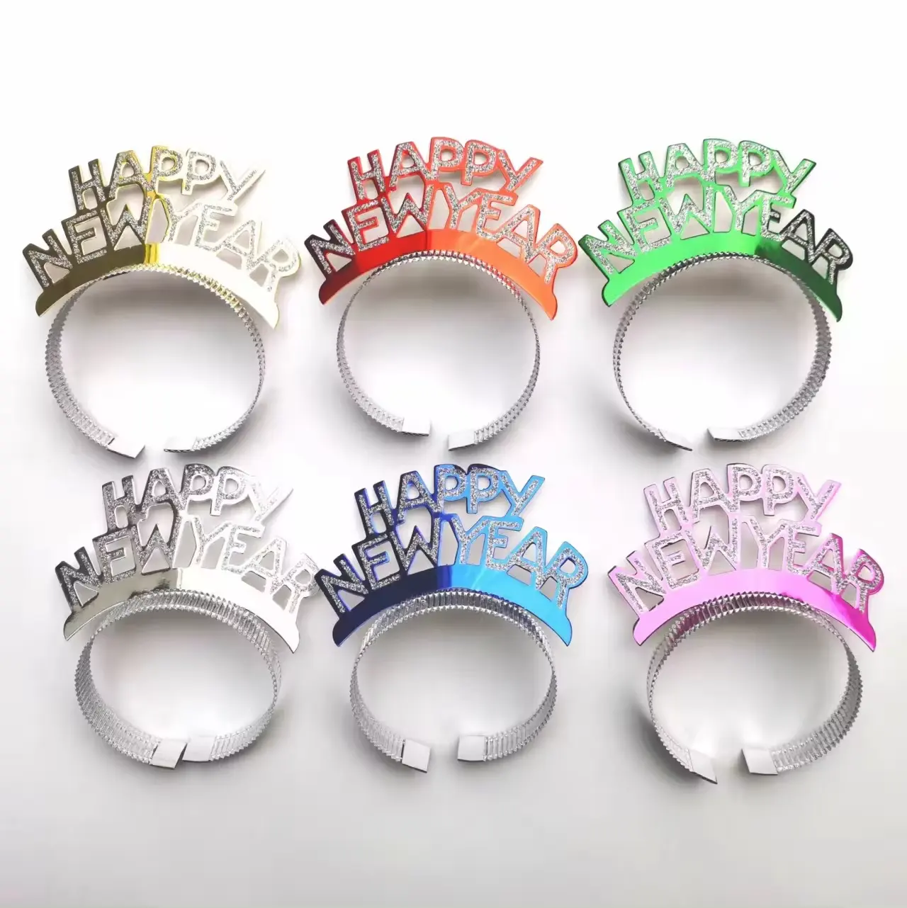 Gelukkig Nieuwjaar Geschenken Papieren Hoofdband Tiara Haarband Haarklem Decor Foto Rekwisieten Oudejaars 2025 Vooravond Feestartikelen Accessoires