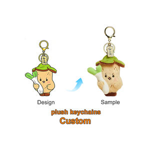 سلاسل مفاتيح دمى قطيفة مخصصة بكميات صغيرة، ألعاب سلاسل مفاتيح قطيفة مخصصة على طراز الكيبوب - Product Image 4