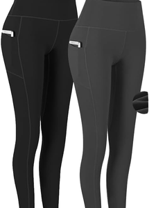 High-Waisted Full-Length Tummy Control Yoga <b>Leggings</b> Eco-Friendly Breathable Women Elastic Waist <b>Scrunch</b> Butt Fitness Wear New - Product Image 1