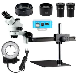 2X yardımcı büyüteç cep telefonu tamir endüstriyel kamera trinoküler mikroskop 20X mercek büyütme 48MP