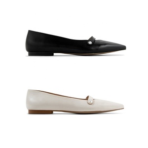 Choozii – chaussures plates en <span class=keywords><strong>cuir</strong></span> <span class=keywords><strong>noir</strong></span> pour femmes, nouveau Design - Product Image 1