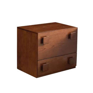 Meuble de salon en bois massif OAK <span class=keywords><strong>Carmen</strong></span> Accent, poignées solides, tiroirs en pin, rangement modulaire, 2 tiroirs, bar à domicile, salle à manger, hôtel - Product Image 2