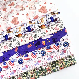 Zhejiang Factory Wholesale All Kinds Of flower Design Floral Heat American Style Printed Fabrics cotton custom prints textiles