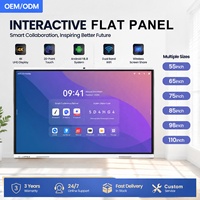 Pizarra Interactiva Ultra HD 4K con Pantalla Táctil LCD, Pizarra Inteligente para Enseñanza y Conferencias para Negocios Globales