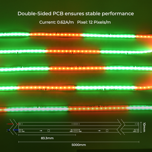 แถบไฟ <span class=keywords><strong>LED</strong></span> 420พิกเซลสีวอร์มไวท์3000K 24V IP20 CRI90รีโมตห้องนั่งเล่นแบบยืดหยุ่น - Product Image 1