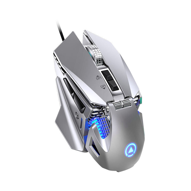 Professional G10 Right-Handed High DPI 7200 Wired Gaming Mouse Black/Silver 7D Buttons USB Macro Programmable PC Laptop
