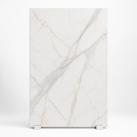 Dalles de porcelaine grand format en pierre frittée blanche de luxe, texture personnalisée, aspect marbre, pour murs, sols, aménagements paysagers et routes