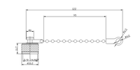 Tapa antipolvo estilo N de moda para conector RF, protector de conector N macho con cadena, cubierta protectora antipolvo