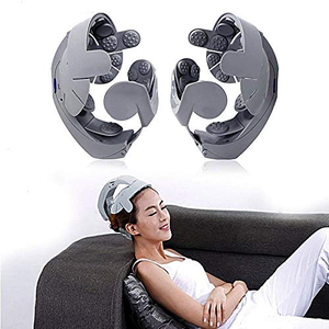 Casque de massage électrique à double vibration pour la tête, appareil de relaxation du cuir chevelu et du cerveau avec airbag pour améliorer la qualité du sommeil - Product Image 6