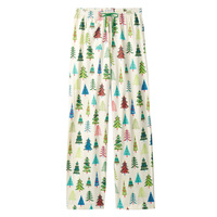 Pantalon de pyjama en tricot doux à imprimé tendance, coupe ample et confortable, bas de pyjama pour couple, vêtements de détente pour le salon, unisexe