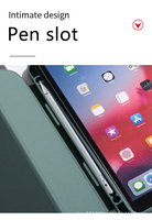 [Pour Ipad pro 11] Béquille en cuir Pu clavier magique étui pour tablette pour ipad pro 11 pouces étui avec fente pour stylo