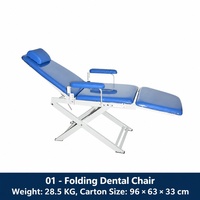 Unité dentaire portable, fauteuil dentaire pliable, ensemble complet pour clinique dentaire mobile