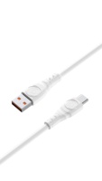 Kabel USB Type-C 1M Konduktor Tembaga Murni Selubung Silikon Pengisian Cepat 3A untuk Ponsel dan Earphone (iOS/Android)