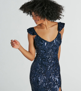 Ropa femenina europea más vendida - vestido sexy con lentejuelas tipo bandeau, elegante y versátil vestido largo de noche. - Product Image 1