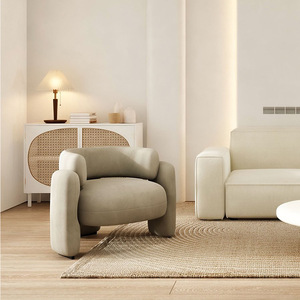 Fauteuil d'appoint en bois et velours de style mid-century, moderne, luxueux, durable, pour la maison, le bureau, l'appartement, le salon, nouveau modèle - Product Image 6
