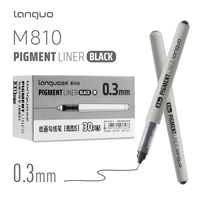 LANGUO – ensemble de stylos à encre liquide, pointe fine, imperméables, pour croquis et illustrations, papeterie scolaire et de bureau