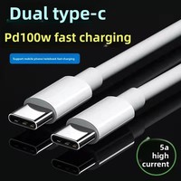 Câble de charge rapide et de transfert de données AILI 100W USB3.0 2m Type-C vers Type-C pour appareils PD 15/16/17