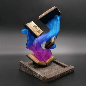 Wowei 2024 résine personnalisée de haute qualité ancien sort magique grand livre en forme de dés peint à la main tour de jeu de société - Product Image 1