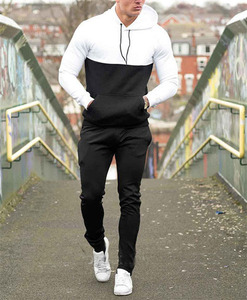 Custom Two Tone Hoodies Mens Panel Gym Pullover Hoodie Gym Wear Tracksuit <strong>Top</strong> 100% Cotton Fleece Muscle Fit Hoodie - Product Image 1